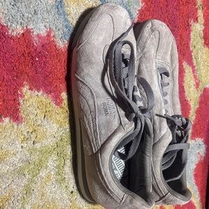 Puma Kids Suede Gray Sneakers